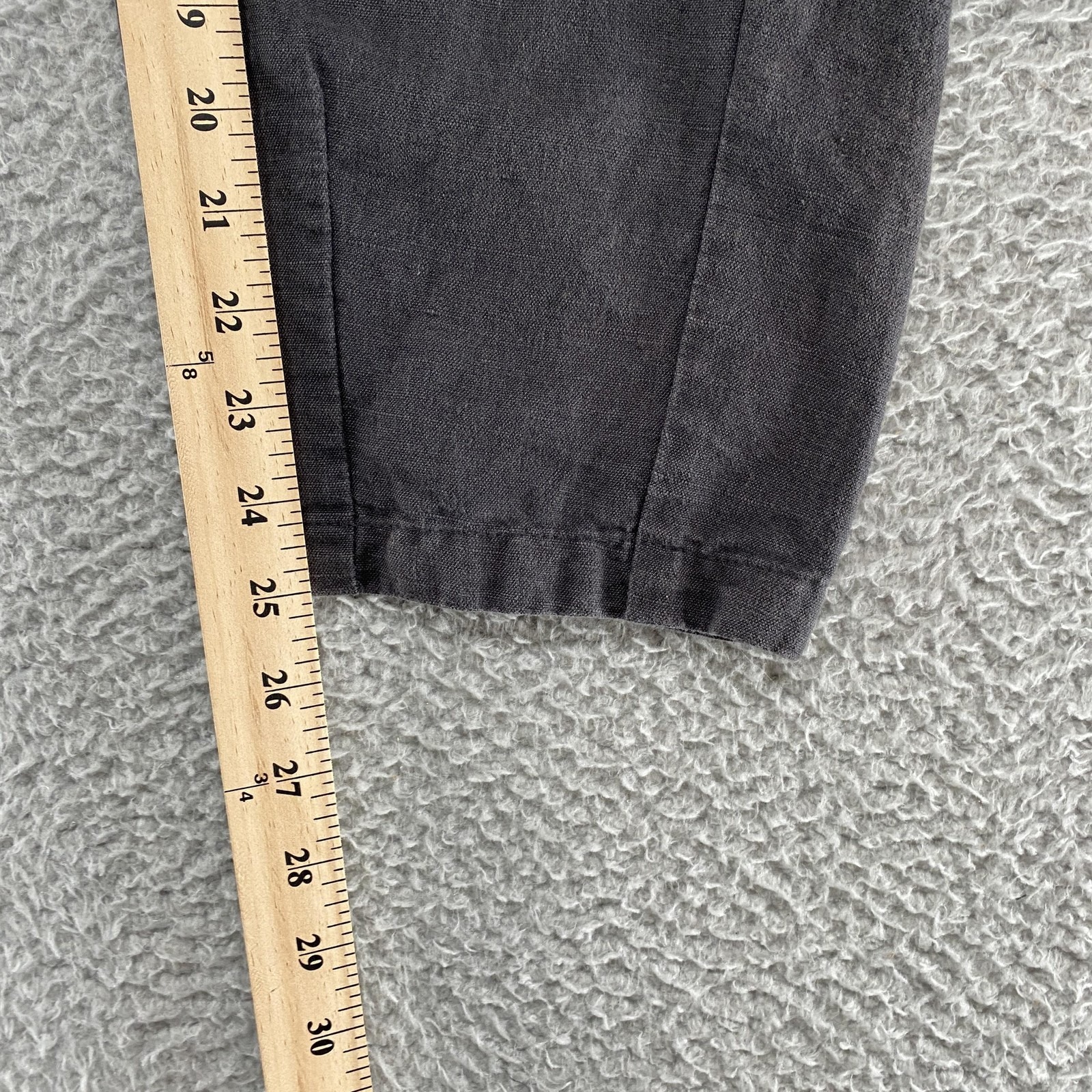 Micaela Greg Barrel Pants Womens Xs Gray Linen Cotton Pleated Cuffed Ankle — image 6 of 8